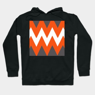 Chevron Orange and Gray Hoodie